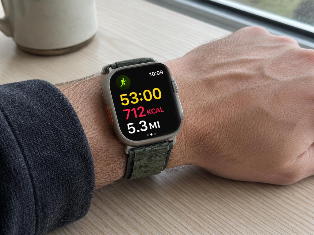 Sports watch on a wrist